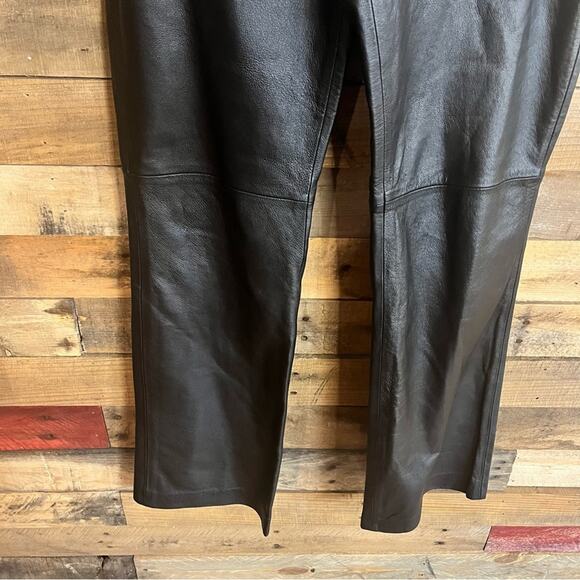 Newport News Easy Style Black Leather Pants Size 8 - Picture 5 of 12